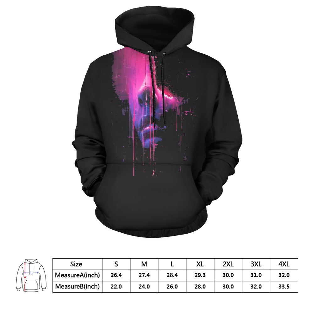 Ethereal Echoes: Cyberpunk Reverie Hoodie