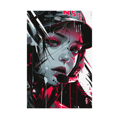 Electric Aura: Anime Cyberpunk Portrait - NSE Exclusive