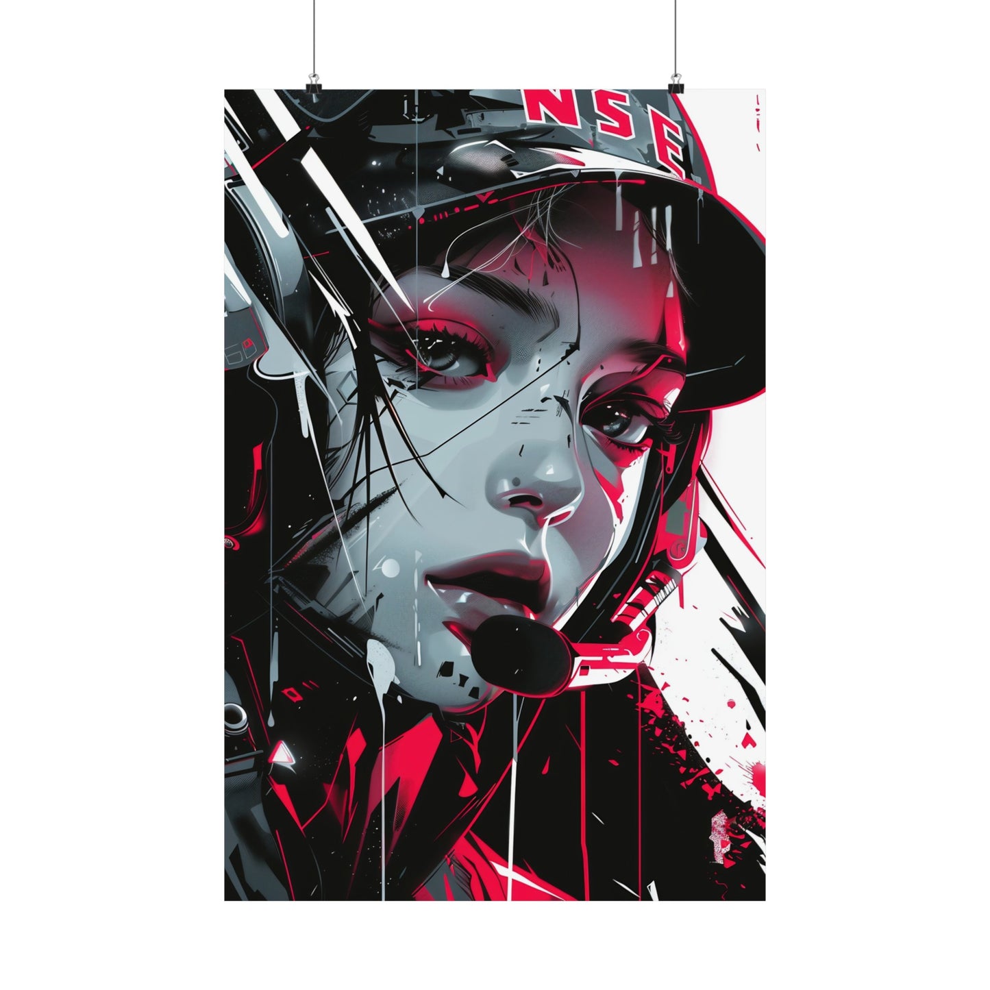 Electric Aura: Anime Cyberpunk Portrait - NSE Exclusive